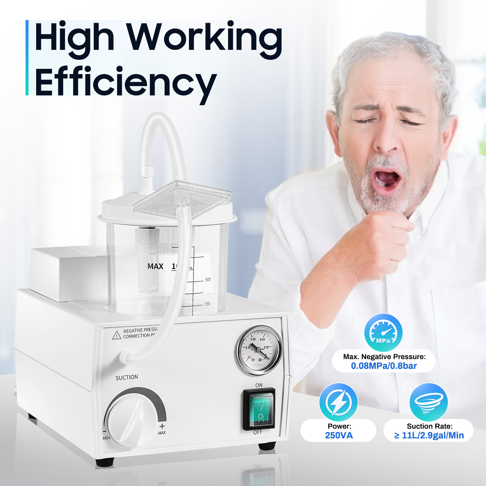 Vacuum Phlegm Quiet Suction Un - Suction Machine Medical reseña y precio