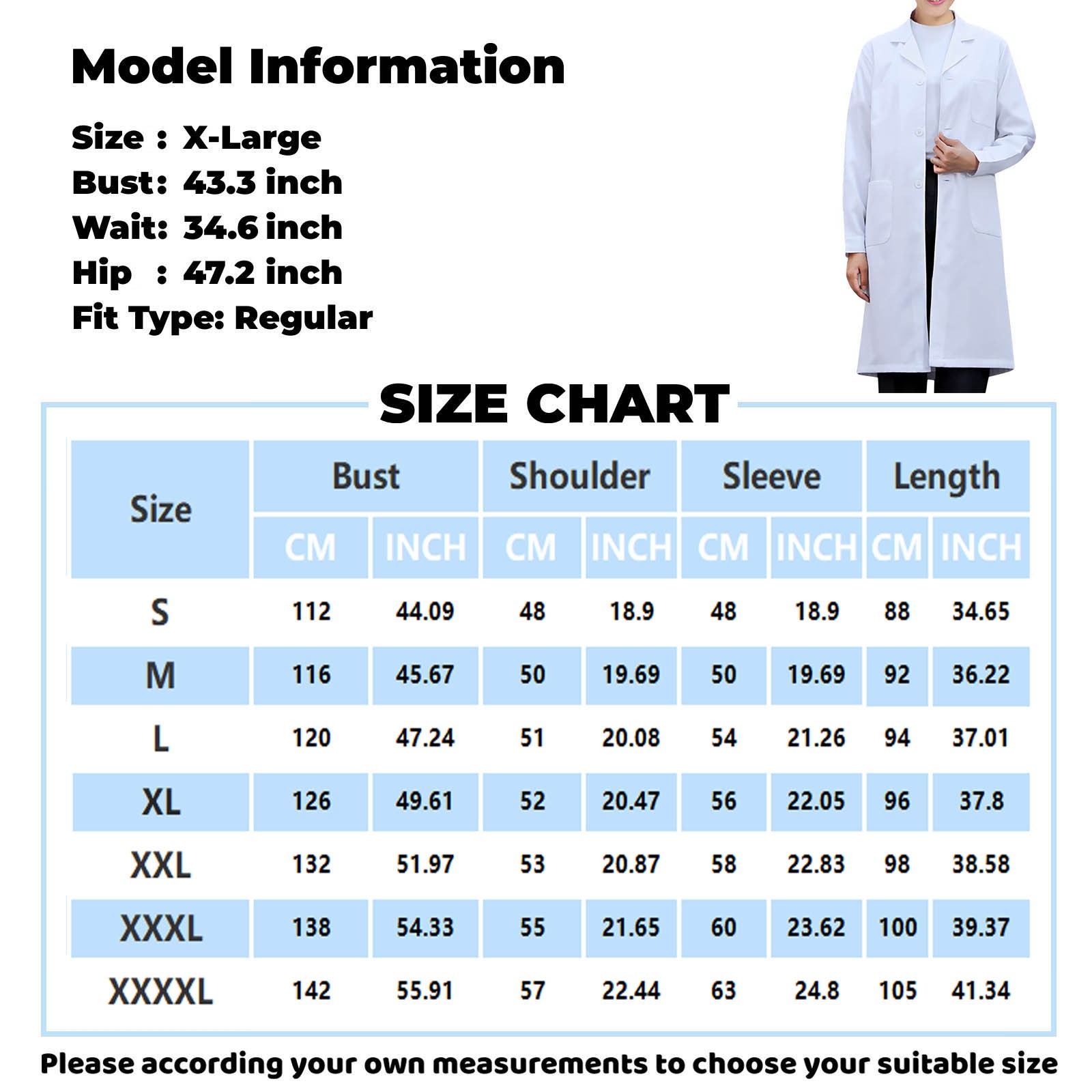 White Lab Coat For Women Men S - Medical Lab Gown reseña y precio