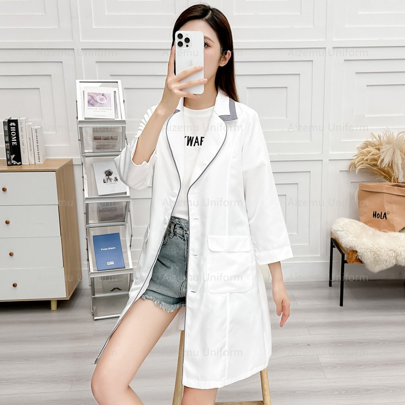black beauty uniform with beau - Medical Lab Gown reseña y precio