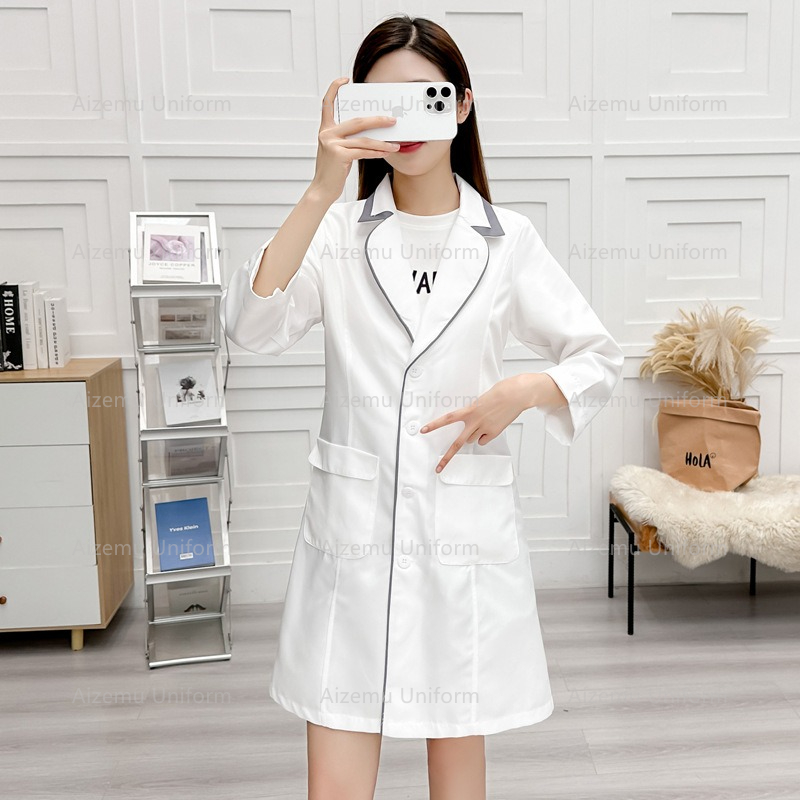 black beauty uniform with beau - Medical Lab Gown reseña y precio