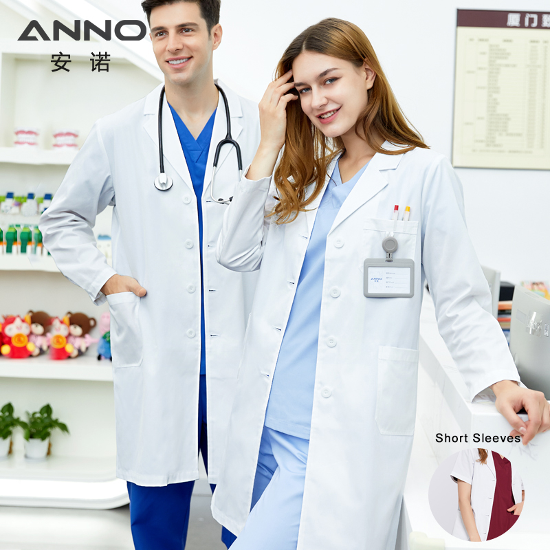 ANNO White Doctor Medical Coat - Medical Lab Gown reseña y precio
