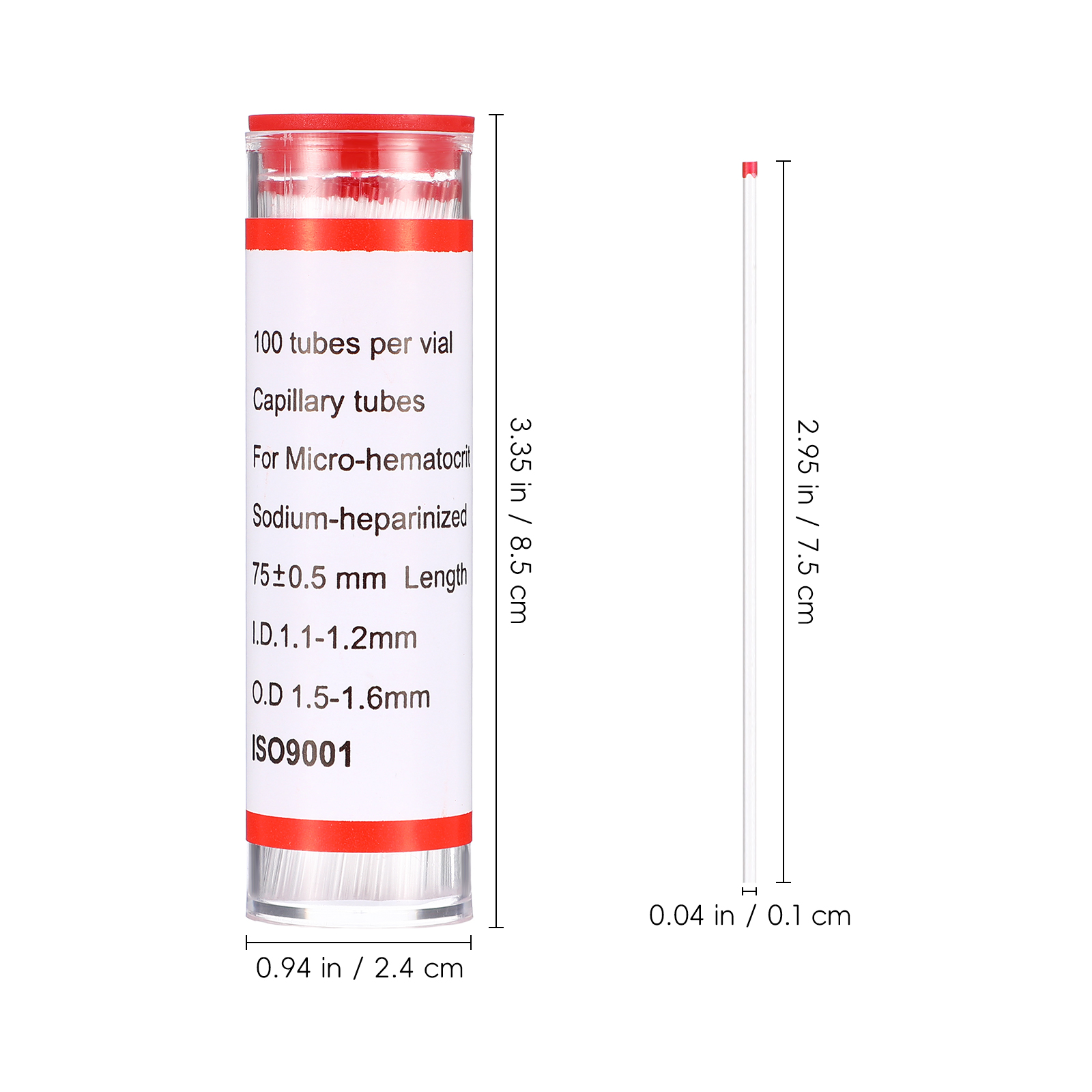 75mm Glass Capillary Tube Hema - Medical Lab And Science reseña y precio