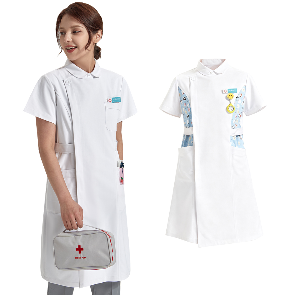 Anti Static Printed Nurse Lab  - Medical Lab Gown reseña y precio