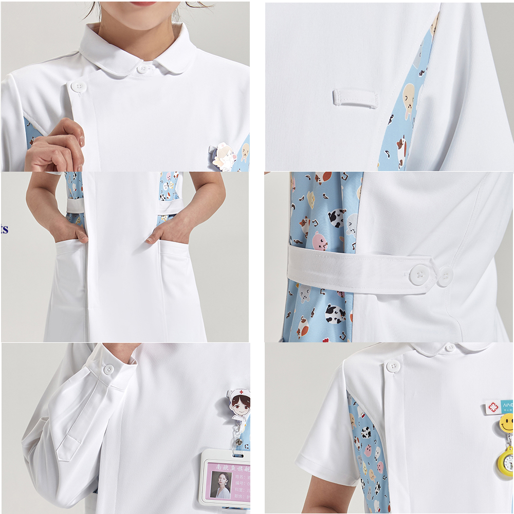 Anti Static Printed Nurse Lab  - Medical Lab Gown reseña y precio