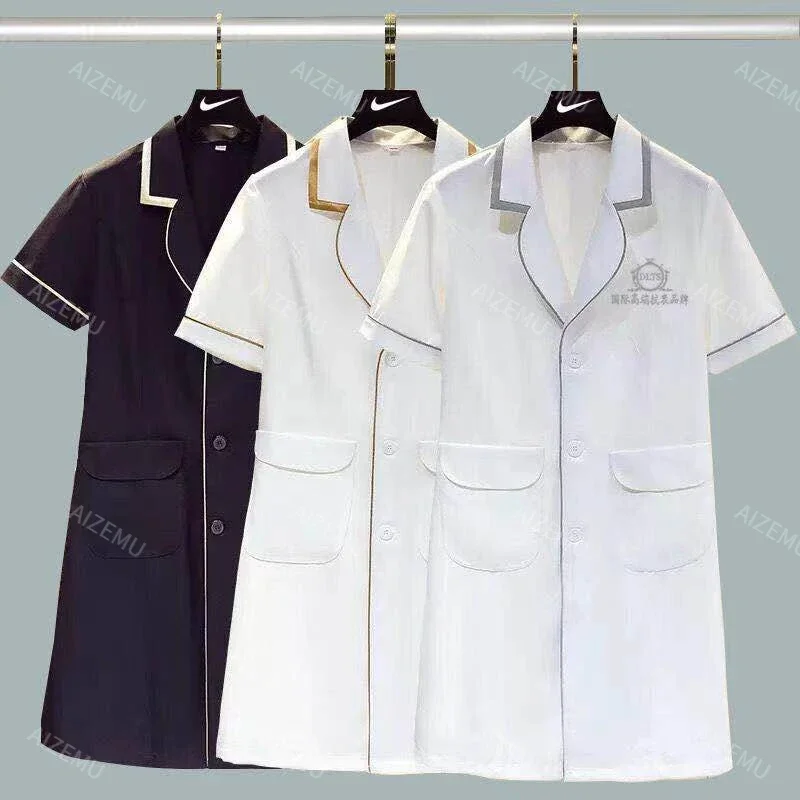 white salon Spa robe uniforms  - Medical Lab Gown reseña y precio