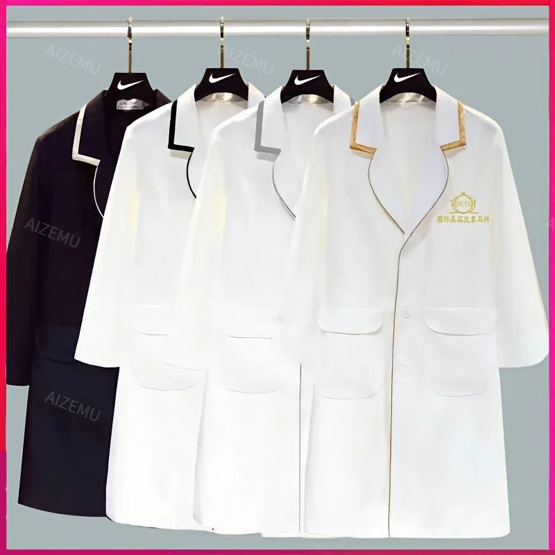white salon Spa robe uniforms  - Medical Lab Gown reseña y precio
