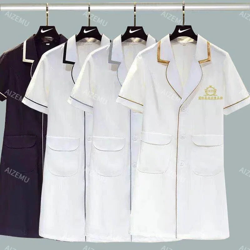 white salon Spa robe uniforms  - Medical Lab Gown reseña y precio