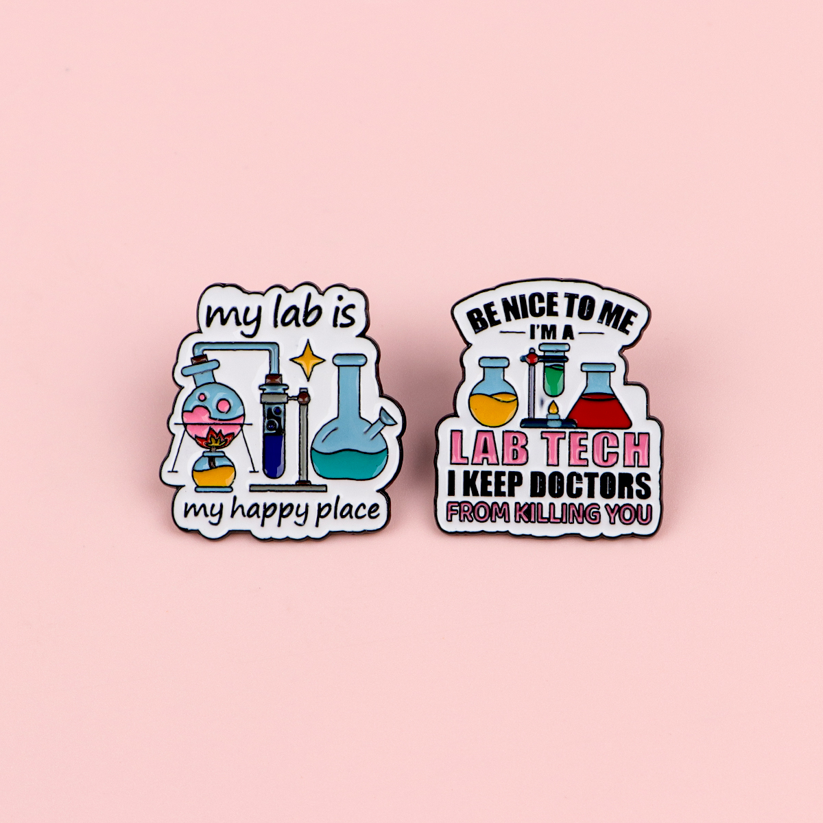 Funny Lab Tech Enamel Pins Set - Medical Lab And Science reseña y precio