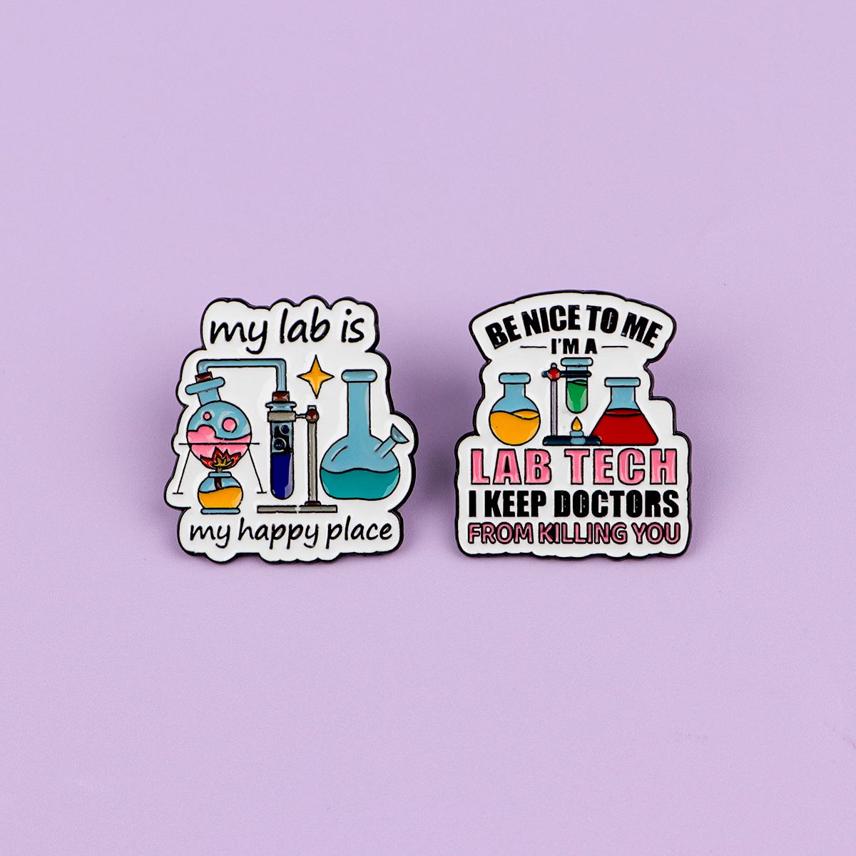 Funny Lab Tech Enamel Pins Set - Medical Lab And Science reseña y precio