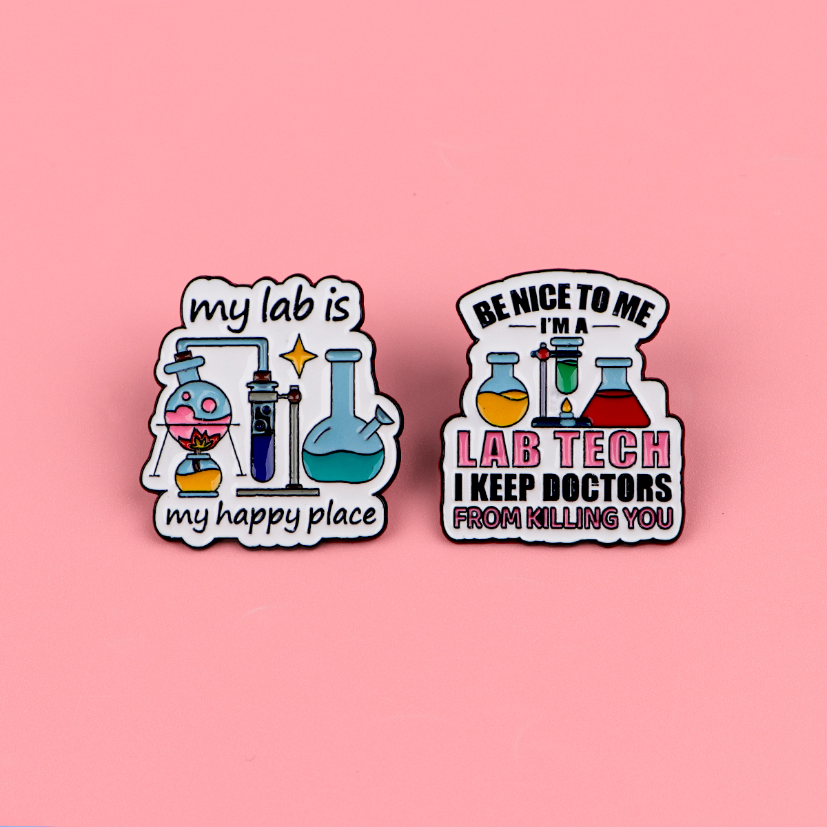 Funny Lab Tech Enamel Pins Set - Medical Lab And Science reseña y precio